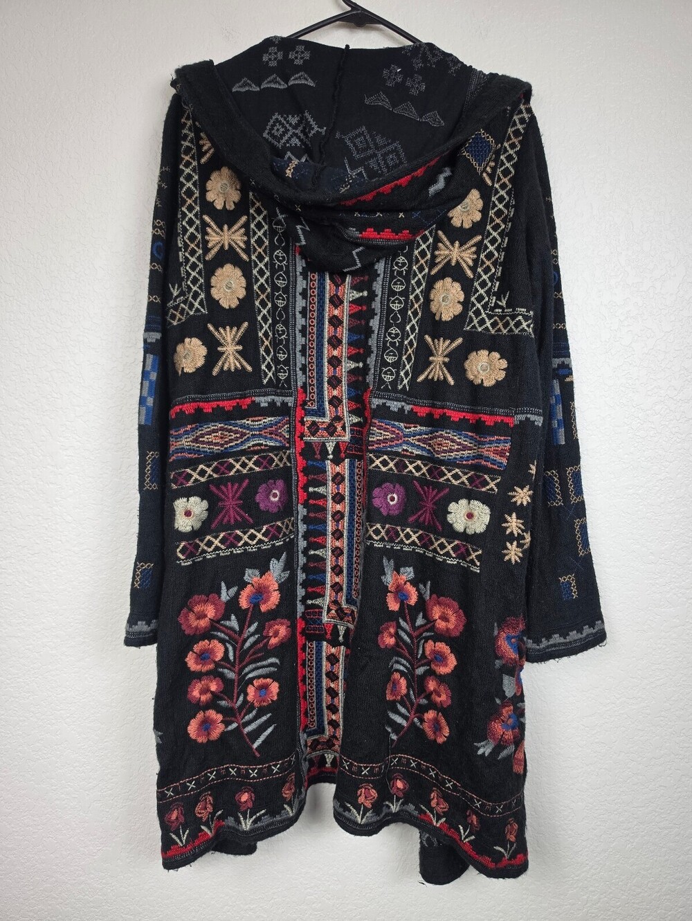 Biya Johnny Was Embroidered Hooded Cardigan Medium